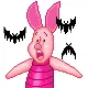 cute kawaii halloween piglet