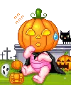 cute kawaii halloween piglet