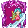 cute girl playing lyra