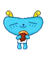 cute happy monster dancing