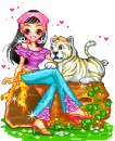 girl with tiger