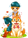 Boy with dog