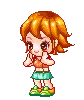 cute kawaii girl clap