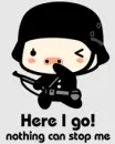 cute kawaii pig soldier