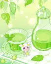 cute kawaii green tea