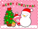 cute kawaii merry christmas