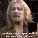 One does not cowbell into mordar