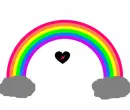 Solid rainbow turn colorful