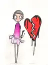 emo girl heart