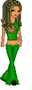 girl with monkey outfit