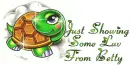 Turtle with Glitter and Saying