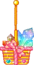 bascket with sparkle stones