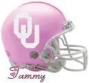 Ou Pink Football Helmet with Name