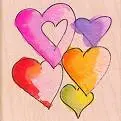 Colored hearts