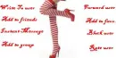 Red Heels and stripy socks