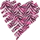 pink zebra heart