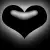 red and black blinking heart