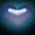 blue glowing heart