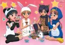 mikan, ruka, natsume, hotaru, eating