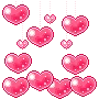 pink hearts
