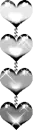 kawaii black hearts
