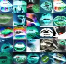 Lips Collage - Inverted colours