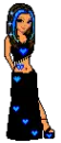blue and black girl 