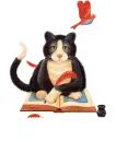 Kitty, Book & Bird