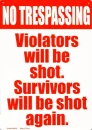 no trespassing