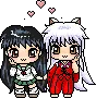inuyasha & kagome lurve chibi