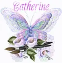 Catherine glittered butterfly