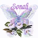 Sonali glitter butterfly