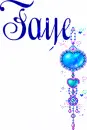 Faye blue heart dangler