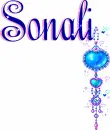Sonali blue heart dangler
