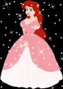 Ariel with Pink and White Dress