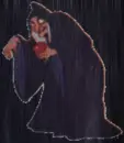 Evil Witch from Snow White with Lightning Background