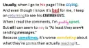 Sad about comments