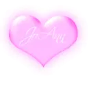 JoAnn in a pink blinking heart 