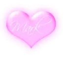 Mark in a pink blinking heart 