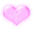 Zet in a pink blinking heart 