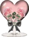 Roses in  heart globe