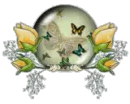 Butterflies in globe