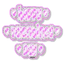 happy valentines day pink and white with glitter