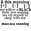 black pillow