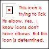 lick it's elbow