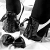 b/w dior shoes