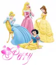 Princesses with Glitter and Name