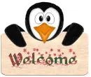 Penguin Sign with Saying