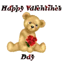 Happy Valentines Day Bear with Roses