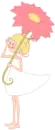 girl with flower